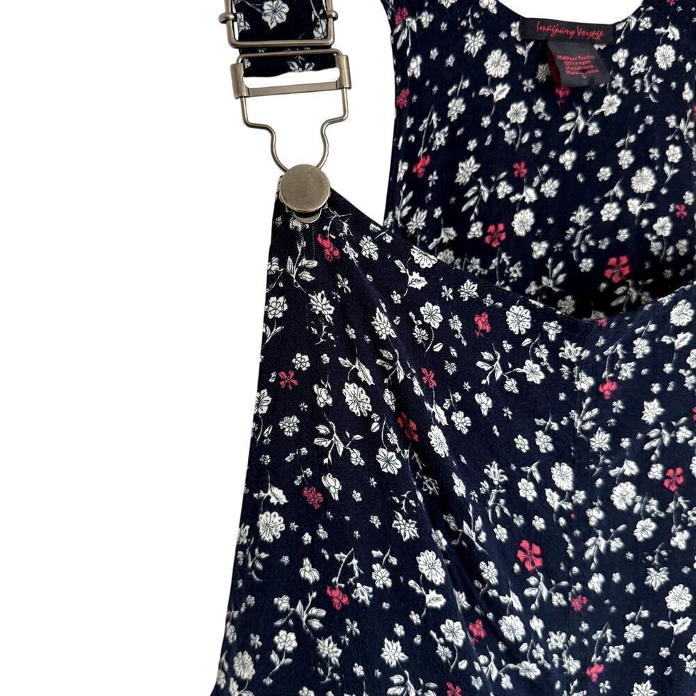 Imaginary Voyage Overalls Floral Navy Women's Size Small - Picture 5 of 5